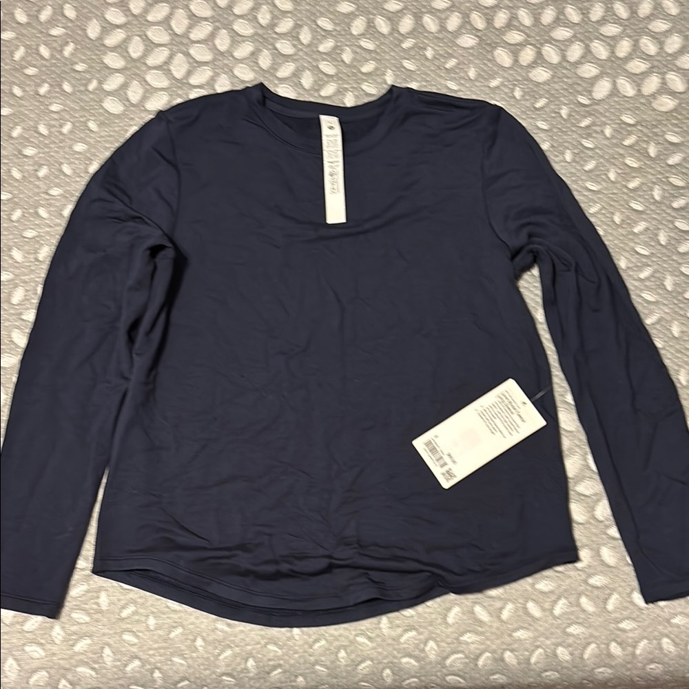Lululemon Athletica Blue Fitted Long Sleeve T-Shirt